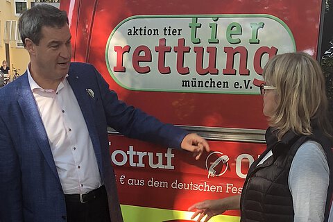 Dr. Markus Söder mit Dr. Evelyne Menges